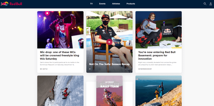 Red Bull Webseite